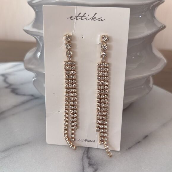 NWT Ettika Crystal Earrings, Dangle Earrings - Picture 4 of 5